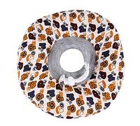 Fictory Collier de convalescence pour animal de compagnie, alternative en coton doux, réglable pour chiens et chats, taille S, lettre de couleur