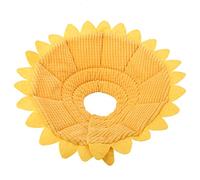 Fictory Collier de convalescence pour animal domestique, alternative en coton doux pour chiens et chats, collier de protection post-chirurgie, 30-32 cm, jaune doré