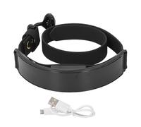 Fictory Collier LED pour chien programmable intelligent avec contrôle par application pour la sécurité nocturne des chiens, en cuir PU, rechargeable, couleur bleue