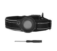 Fictory Collier pour chien réfléchissant en néoprène rembourré Airtag pour chiens de taille moyenne et grande 38 à 45 cm, réglable, durable, sécurité nocturne, collier en nylon avec tournevis