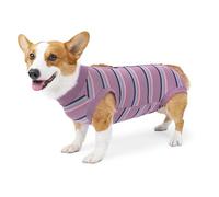 Fictory Combinaison de convalescence respirante post-chirurgie pour petits chiens et chiots rouge vin, taille S