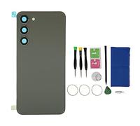 Fictory Coque arrière verte en verre pour Samsung Galaxy S23 Plus, objectif d'appareil photo pré-installé, kit de réparation complet à faire soi-même, réparation arrière fissurée ou endommagée