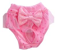 Fictory Couches hygiéniques lavables et réutilisables en coton pour chiennes femelles et chiots en saison, taille S, rose