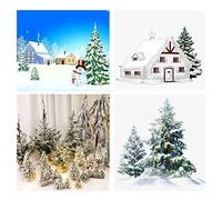 Fictory Couverture de neige artificielle en coton pour décorations de Noël, 120 x 33 cm, couverture d'hiver pour jupes de sapin, tables, cheminées et présentoirs de vacances