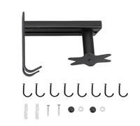 Fictory Crochets de cuisine rotatifs en aluminium, support mural peu encombrant, forte capacité de charge, organisateur d'ustensiles pivotant, noir, installation facile