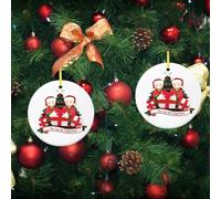 Fictory Décoration de Noël en bois, pendentif bonhomme de neige personnalisé avec trou de suspension pour décoration de vacances et cadeau