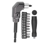 Fictory Embout d'entraînement à angle droit, tournevis électrique d'angle à 90°, interface hexagonale en alliage d'aluminium de 6,35 mm, pour s'attaquer aux espaces restreints, outil essentiel pour