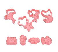 Fictory Emporte-pièces en forme d'animal marin, moules de cuisson 3D de dessin animé, formes faciles à presser pour une pâtisserie amusante, outil de cuisson abordable