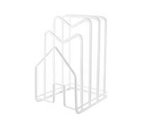 Fictory Étagère de rangement pour planche à découper, support polyvalent pour planche à découper et couvercle de casserole, organiser l'armoire de cuisine et le comptoir, blanc, design peu encombrant