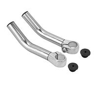 Fictory Extrémité de Barre de vélo 1 Paire en Alliage d'aluminium VTT Route vélo Guidon extrémité de Barre Guidon extrémité de Barre de vélo(Argent)