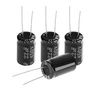 Fictory Fictory Lot de 20 condensateurs polarisés électrolytiques axiaux 450 V 22 µF 105 ℃ pour amplificateur à tubes haute tension