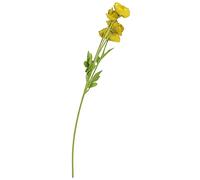 Fictory Fleur artificielle en soie, arrangement floral jaune réaliste avec pétales réalistes pour décoration de maison, mariage, centre de table élégant, bouquet de 58,5 cm de haut
