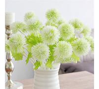 Fictory Fleur de pissenlit artificielle, boule décorative en plastique blanc pour mariage, maison, jardin, bureau
