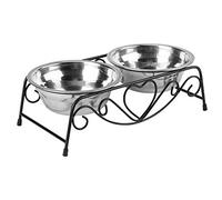 Fictory Gamelle surélevée en acier inoxydable pour animal domestique avec support réglable pour chiens et félins - Gamelle antidérapante pour une alimentation confortable et une digestion saine