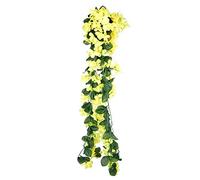 Fictory Glycine artificielle à suspendre avec 4 pétales de fleurs violettes, guirlande de fleurs artificielles en plastique pour mariage, maison, fête, décoration murale