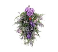 Fictory Glycine artificielle à suspendre avec fleurs violettes pour décoration murale et jardin intérieur