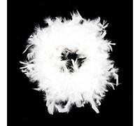 Fictory Grand boa en plumes blanches de 1,8 à 2 m pour emballage de bouquet, costumes de danse, décoration de mariage et de fête