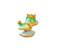 Fictory GuoChao Figurine de dragon volant vert, figurine du zodiaque du Nouvel An chinois, statue de collection pour bureau, tableau de bord de voiture et décoration de micro paysages