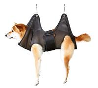 Fictory Hamac de toilettage pour chien et chat en maille respirante avec crochets pour chiens et chats de petite et moyenne taille, taille M, noir