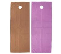 Fictory Housse imperméable pour lit de massage SPA, respectueuse de la peau, design résistant à l'huile, 75 x 200 cm, violet/café foncé
