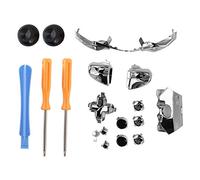 Fictory Kit de remplacement de bouton de manette Xbox One argenté, facile à installer, réparer les pare-chocs endommagés, comprend un jeu de tournevis, solution de personnalisation abordable