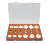 Fictory Kit d'outils de réparation de montre, pince de capsulage portable avec 18 matrices de pression, fermeture facile du boîtier de montre, essentiel pour les réparateurs, blanc