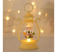 Fictory Lanterne du Ramadan, lampe à bougie ronde à LED beige, décoration de festival de la lune, décoration islamique de l'Aïd, lanterne à piles pour décoration de vacances au Moyen-Orient