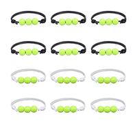 Fictory Lot de 12 bracelets de sport avec perles de baseball, tennis, basket-ball, rugby - Cordon ciré réglable pour les fans de sport