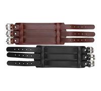 Fictory Lot de 2 bracelets punk réglables en similicuir pour un style unique, économique