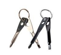 Fictory Lot de 2 tournevis porte-clés - Embout de tournevis compact 4 en 1 avec Phillips, fendu, clé hexagonale - Cadeaux essentiels pour homme, papa, mari, petit ami - Portable et polyvalent pour un
