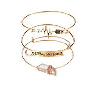 Fictory Lot de 3 bracelets de style rétro pour femme, ensemble de bijoux tendance pour fêtes, cadeaux