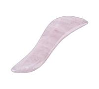 Fictory Masseur de visage en quartz rose, baguette en cristal lisse, outil de spa portable, 115 mm
