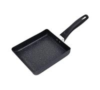 Fictory Mini poêle à frire, poêle à œufs portable de style japonais, poêle rectangulaire antiadhésive, parfaite pour les petits déjeuners rapides, design compact 13 x 18 cm