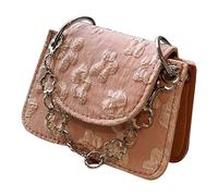 Fictory Mini sac d'été à chaîne pour femme - Sac à bandoulière tendance et organiseur de porte-monnaie - Léger et essentiel de voyage - Rose