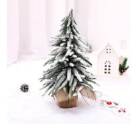 Fictory Mini sapin de Noël réaliste recouvert de neige en PVC pour décoration de bureau de vacances, maison, bureau