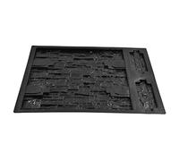 Fictory Moule à pavé de béton 67 cm, forme murale en ABS recyclable, décoration facile de cour, noir, durable et économique