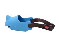 Fictory Muselière pour chien en silicone souple anti-morsure et anti-aboiement, masque respirant pour chiens à museau long, XL (bouche de 18 à 20 cm), couleur bleue