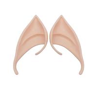 Fictory Oreilles d'elfe en latex pour cosplay, prothèses d'oreilles d'elfe pointues de 10 cm, accessoires de costume d'Halloween doux à clipser pour fêtes fantastiques