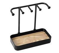 Fictory Organiseur de bureau à bijoux, support peu encombrant pour boucles d'oreilles, colliers, bracelets, noir, solution de rangement bien rangée, élégance abordable