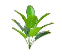 Fictory Palmier artificiel de voyageur, 12 têtes de plante tropicale artificielle pour décoration d'intérieur, feuillage vert réaliste avec base robuste pour bureau d'intérieur