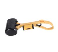 Fictory Pelle à déjections canines à long manche avec distributeur de sacs pour une utilisation en extérieur dans la cour, pour grands et petits chiens, jaune et noir