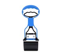 Fictory Pelle à déjections canines à long manche pour chiens, hygiénique, sans flexion, ramassage de déchets pour herbe et gravier, grande taille 60 cm, couleur bleue