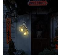 Fictory Photophore mural en résine motif chauve-souris gothique pour Halloween, terrasse, jardin, balcon et fêtes de vacances