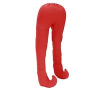 Fictory Pieds d'elfe de Noël pour décoration de cime de sapin de Noël, pattes d'elfe artificielles en peluche en coton pour sapin de Noël, décoration festive d'intérieur et d'extérieur avec 6 broches