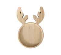 Fictory Plateau de service de Noël en bambou avec motif renne et arbre de Noël, plateau de fête de vacances pour biscuits, desserts, collations, assiette d'apéritif festif pour décoration d'intérieur