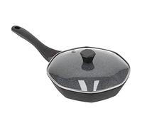 Fictory Poêle octogonale anti-adhésive, compatible induction, électrique, céramique, gaz, facile à nettoyer, résistante aux rayures, petite taille de 28 cm, cuisson polyvalente pour chefs à domicile