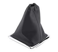 Fictory Pommeau de levier de vitesse manuel, Couvercle de Levier de Vitesse en Cuir PU Noir pour Ford Focus 2005-2012, Focus MK2 2005-2008, couverture de pommeau de levier de vitesse de voiture