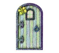 Fictory Porte de fée en bois fabriquée à la main pour jardin, décoration de porte enchantée miniature pour terrarium et accessoires de jardin féérique extérieur