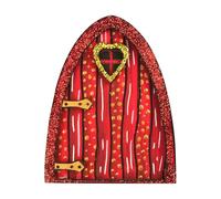 Fictory Porte de fée en bois fabriquée à la main pour jardin, porte rustique miniature enchantée pour jardin féérique extérieur et terrariums d'intérieur