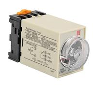 Fictory Relais temporisé Fictory Off Delay Timer Relay, Power Off Delay Timer avec bouton de commande, AC 220 V, relais temporisé avec base, ST3PF